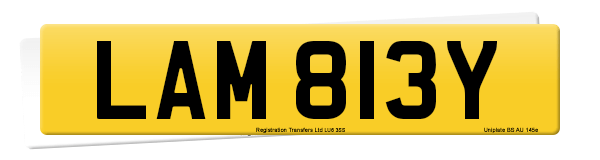 Registration number LAM 813Y